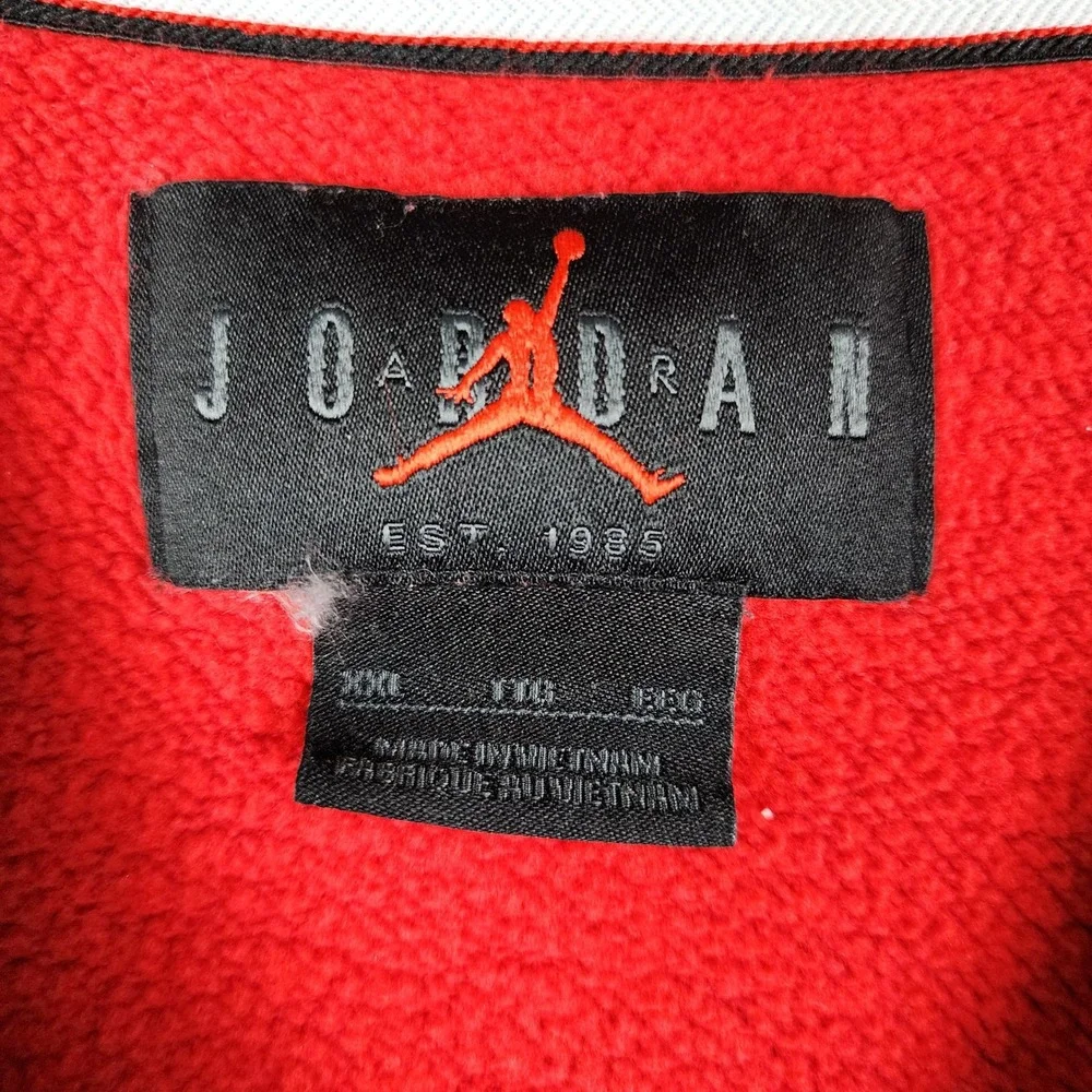 Jordan Sweatshirt Mens XXL Red Plaid Applique Logo Crewneck DV1574-612‎